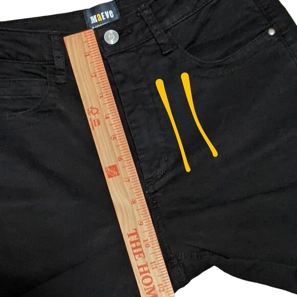 Maeve Anthropologie High waisted Wide-Leg Flare Pants black zip FLAW 28 - Picture 4 of 12